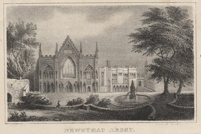 Newstead Abbey, from The Atlantic Souvenir by Moses Swett